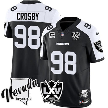 Maxx Crosby Las Vegas Raiders black-white FUSE jersey