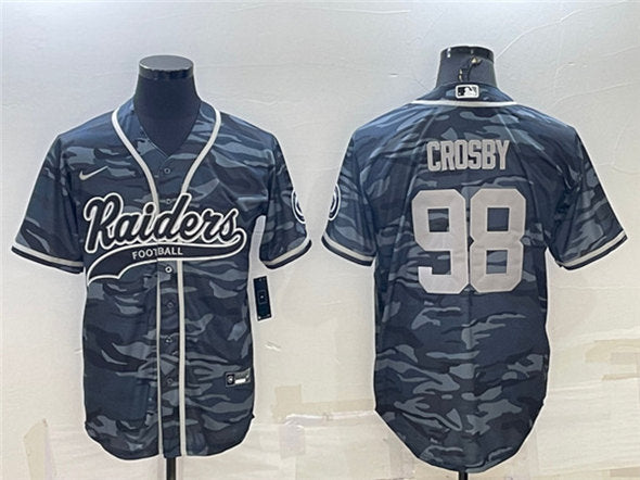 Maxx Crosby Las Vegas Raiders gray Camo jersey