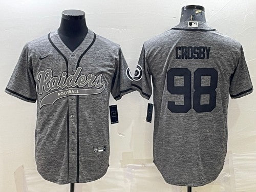 Maxx Crosby Las Vegas Raiders gray jersey
