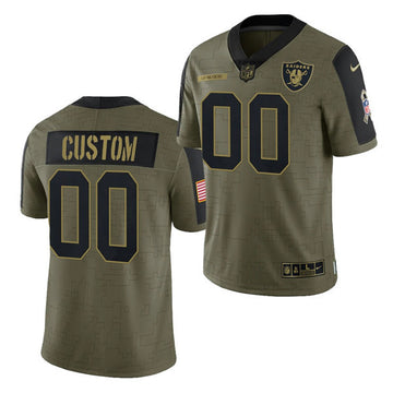 Las Vegas Raiders olive Salute To Service jersey