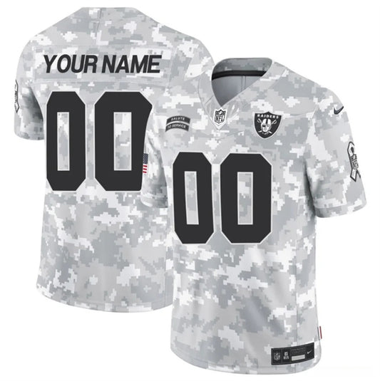 Las Vegas Raiders Custom 2024 FUSE Arctic Camo Salute to Service Jersey