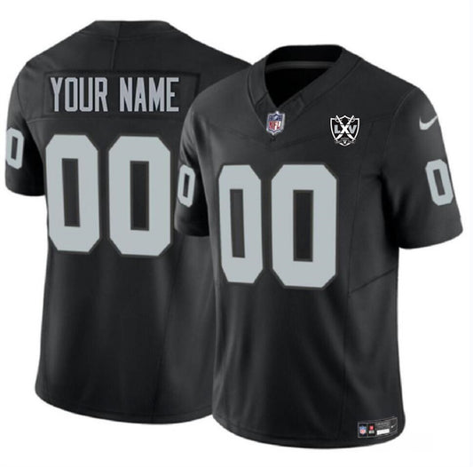 Las Vegas Raiders Custom Black 2024 FUSE 65th Anniversary Patch Jersey