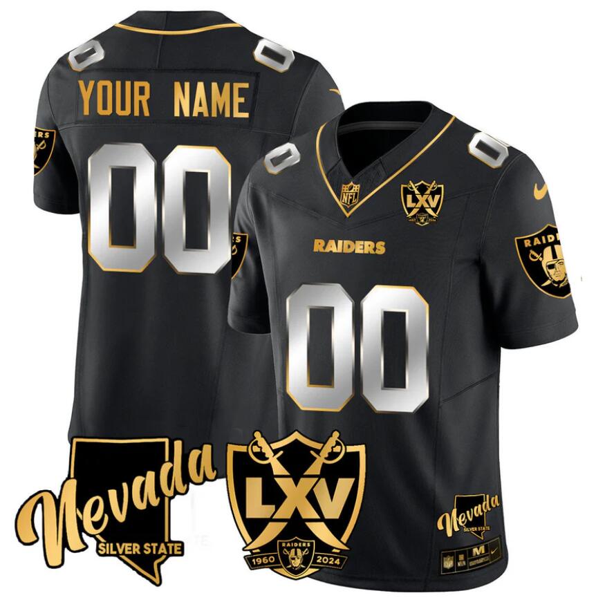 Custom Las Vegas Raiders black FUSE jersey