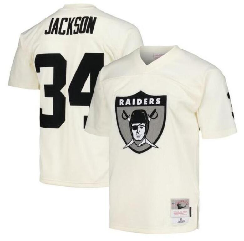 Custom Las Vegas Raiders cream jersey