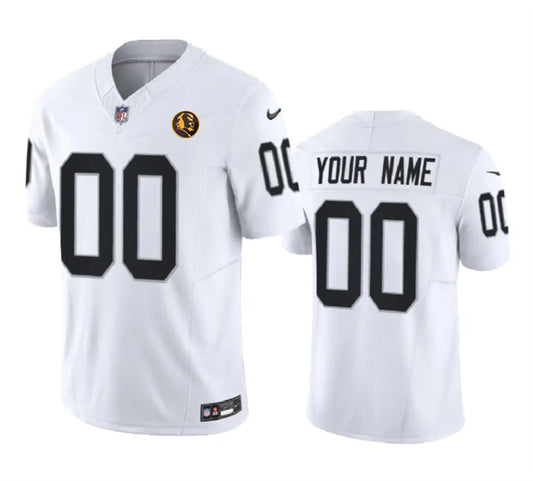 Las Vegas Raiders Custom White 2023 FUSE With John Madden Patch Jersey