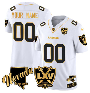 Custom Las Vegas Raiders white FUSE jersey