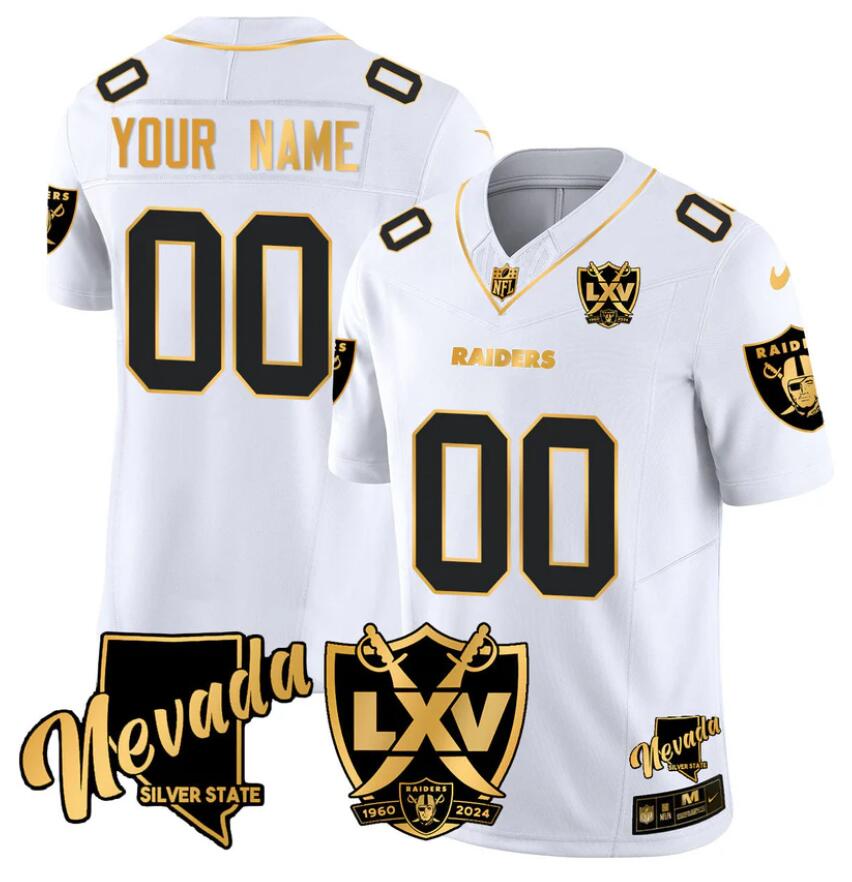 Custom Las Vegas Raiders white FUSE jersey