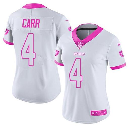 Custom Las Vegas Raiders white-pink jersey