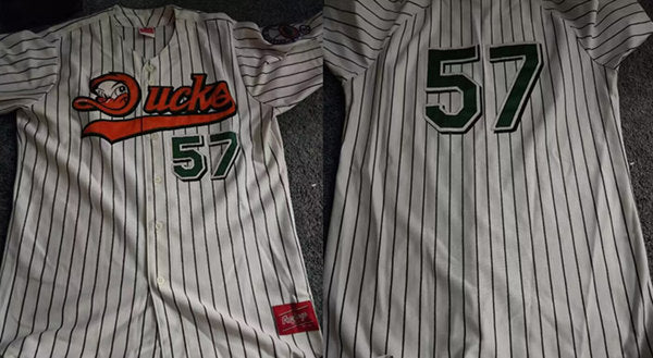 Custom Long Island Ducks white jersey