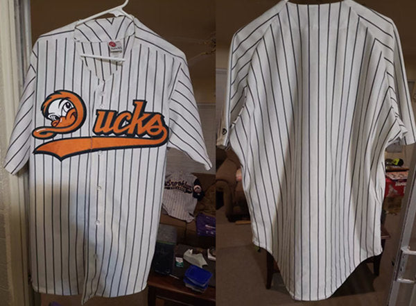 Custom Long Island Ducks white jersey