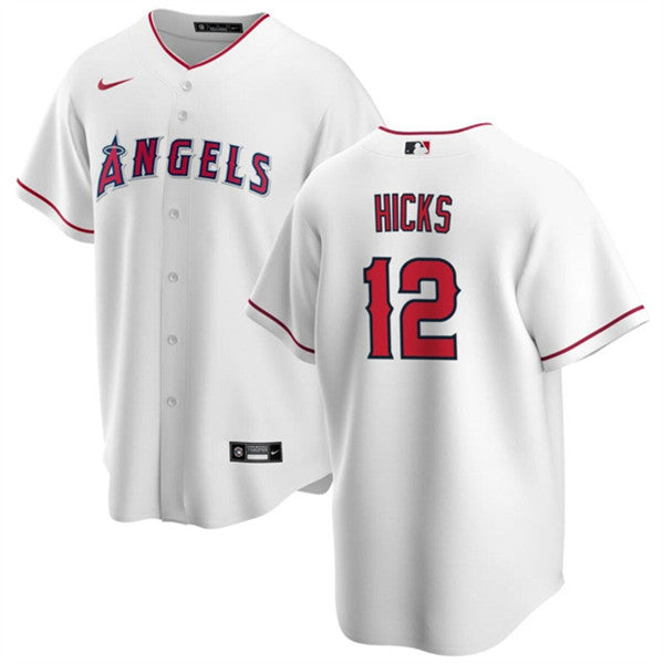 Aaron Hicks Los Angeles Angels white jersey