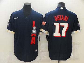 Shohei Ohtani Los Angeles Angels navy All-Star jersey