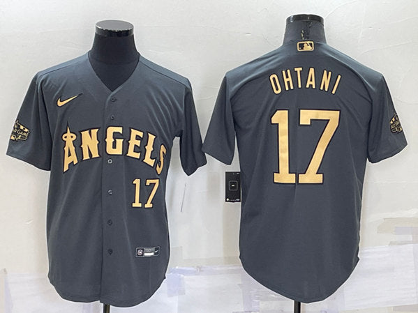 Shohei Ohtani Los Angeles Angels charcoal All-Star jersey