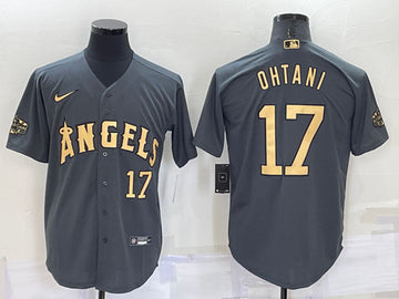Shohei Ohtani Los Angeles Angels charcoal All-Star jersey