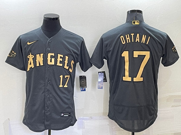 Shohei Ohtani Los Angeles Angels charcoal All-Star jersey