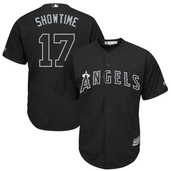 Shohei Ohtani Showtime Majestic Los Angeles Angels black jersey