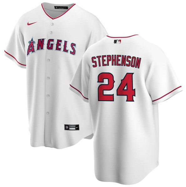 Robert Stephenson Los Angeles Angels white jersey