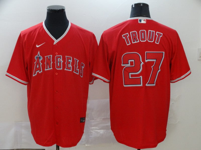 Mike Trout Los Angeles Angels red jersey