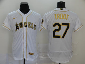 Mike Trout Los Angeles Angels white jersey