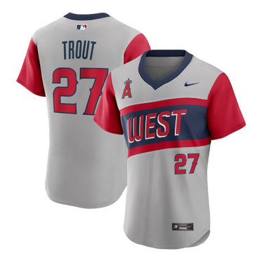 Mike Trout Los Angeles Angels grey Classic jersey