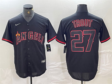 Mike Trout Los Angeles Angels black jersey