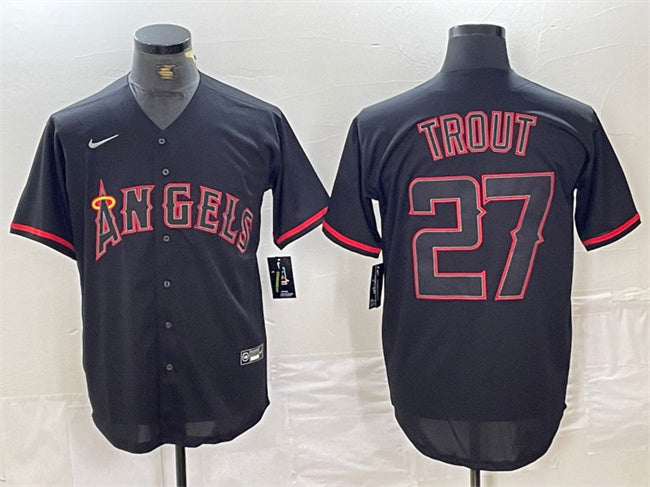 Mike Trout Los Angeles Angels black jersey