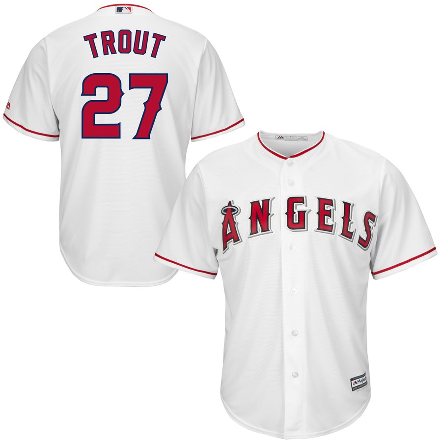 Mike Trout Kiiiiid Los Angeles Angels white jersey