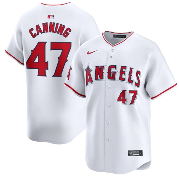 Griffin Canning Los Angeles Angels white Home jersey