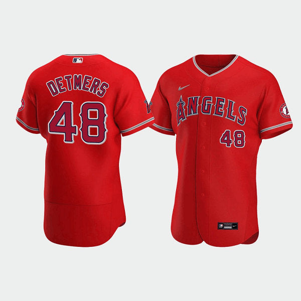 Reid Detmers Los Angeles Angels red jersey