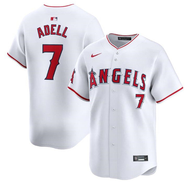 Jo Adell Los Angeles Angels white Home jersey