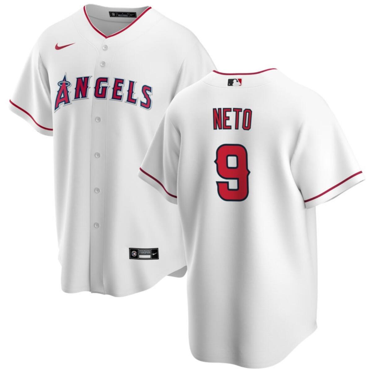 Zach Neto Los Angeles Angels white jersey