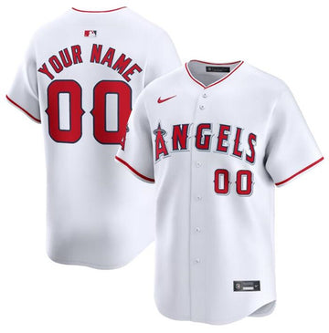 Custom Los Angeles Angels white Home jersey