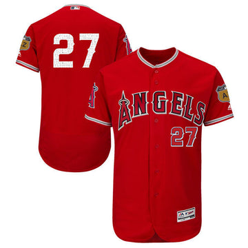 Los Angeles Angels scarlet Authentic jersey