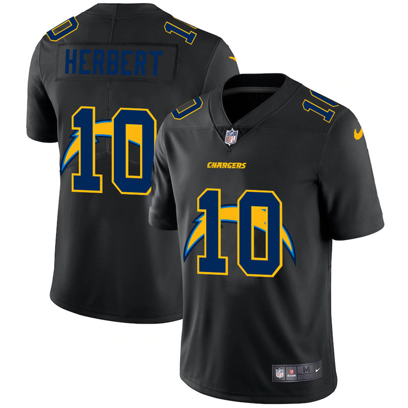 Justin Herbert Los Angeles Chargers black Shadow jersey