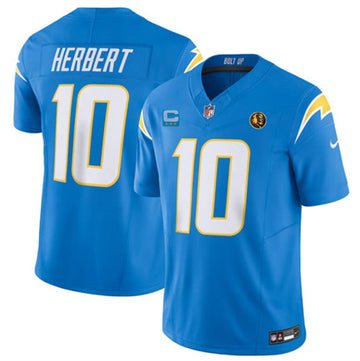 Justin Herbert Los Angeles Chargers blue FUSE jersey