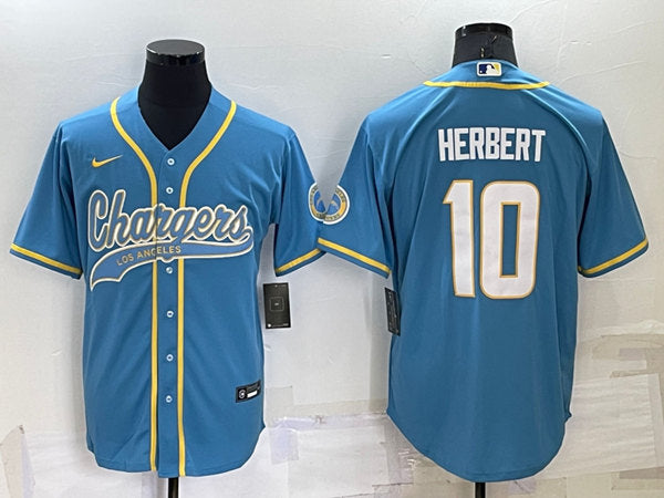 Justin Herbert Los Angeles Chargers blue jersey