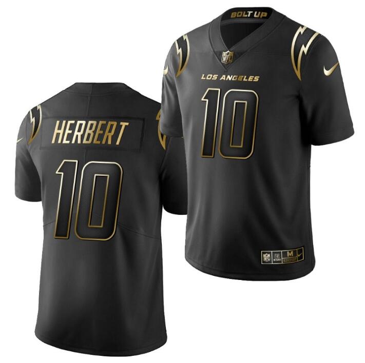 Justin Herbert Los Angeles Chargers golden jersey