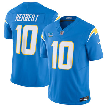 Justin Herbert Los Angeles Chargers blue FUSE jersey
