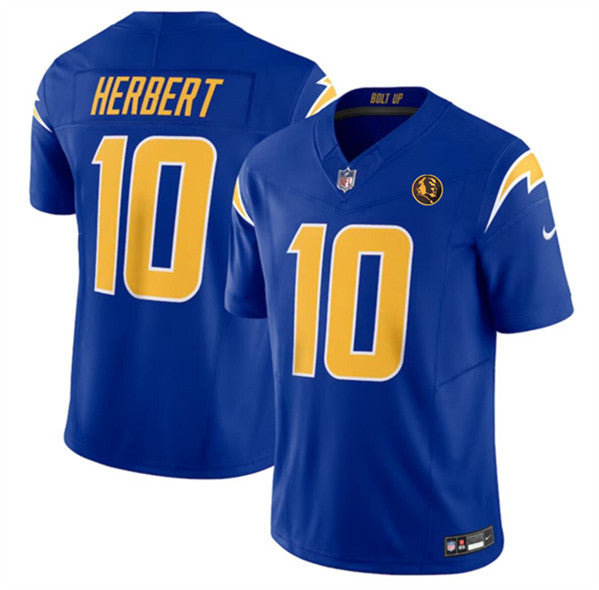 Justin Herbert Los Angeles Chargers royal FUSE jersey