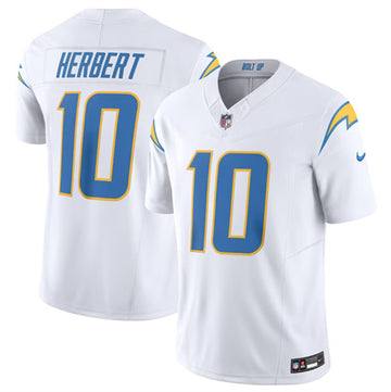 Justin Herbert Los Angeles Chargers white FUSE jersey