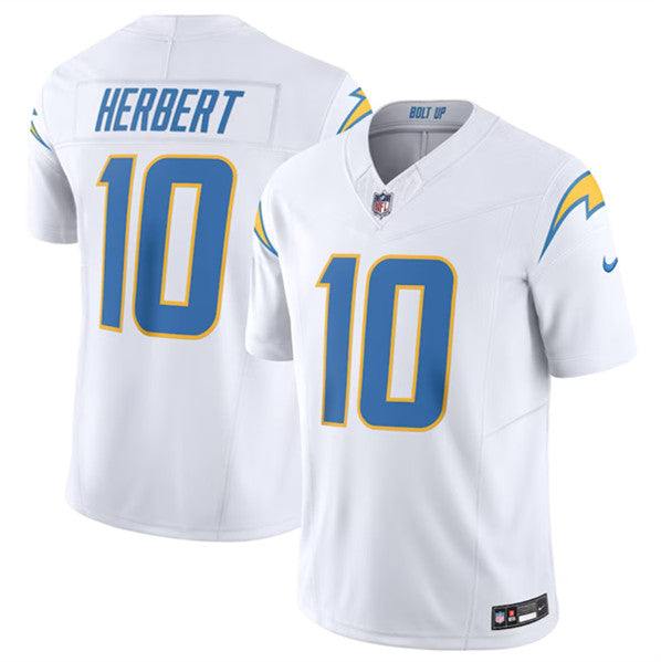 Justin Herbert Los Angeles Chargers white FUSE jersey