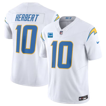 Justin Herbert Los Angeles Chargers white FUSE jersey