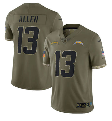 Keenan Allen Los Angeles Chargers olive Salute To Service jersey
