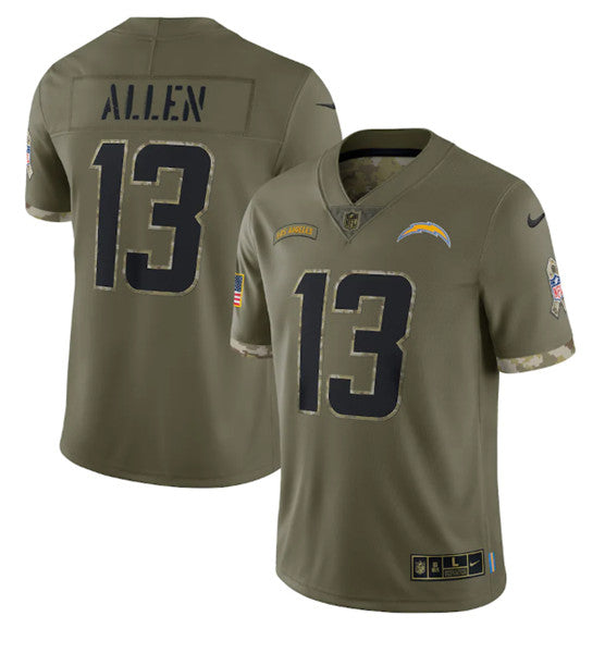 Keenan Allen Los Angeles Chargers olive Salute To Service jersey