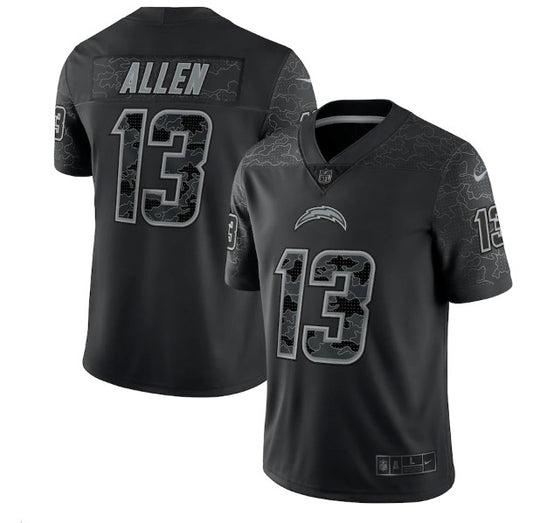 Los Angeles Chargers #13 Keenan Allen Black Reflective Jersey