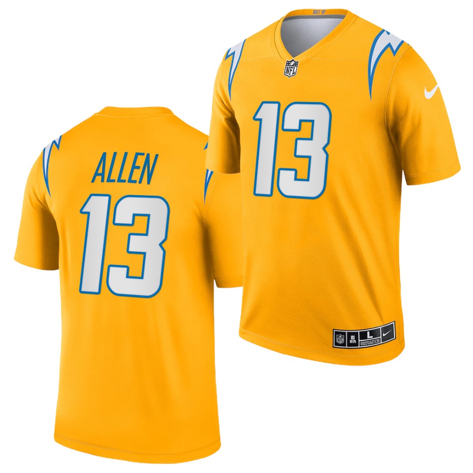 Keenan Allen Los Angeles Chargers gold Inverted Legend jersey