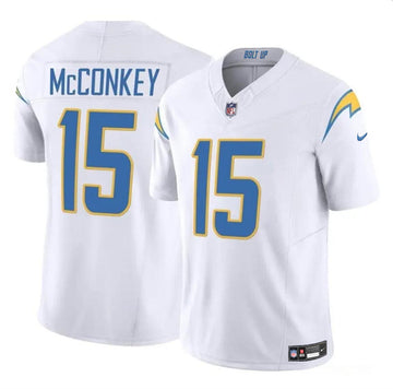 Ladd McConkey Los Angeles Chargers white FUSE jersey