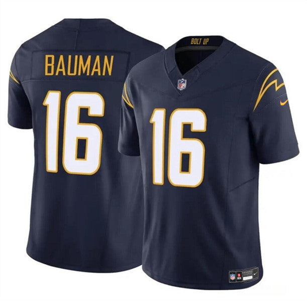 Casey Bauman Los Angeles Chargers navy FUSE jersey