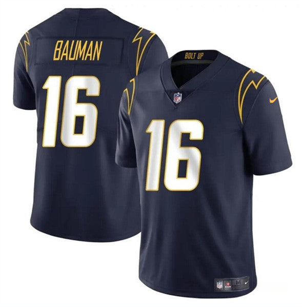 Casey Bauman Los Angeles Chargers navy jersey