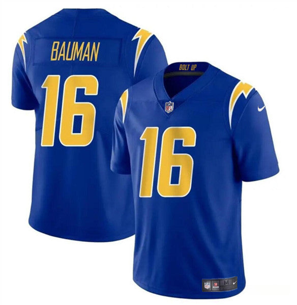 Casey Bauman Los Angeles Chargers royal jersey